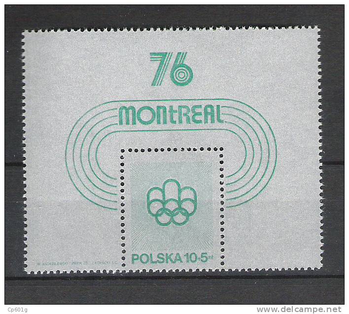 Pologne  JO Montréal 1976  Bloc **  MNH - Zomer 1976: Montreal