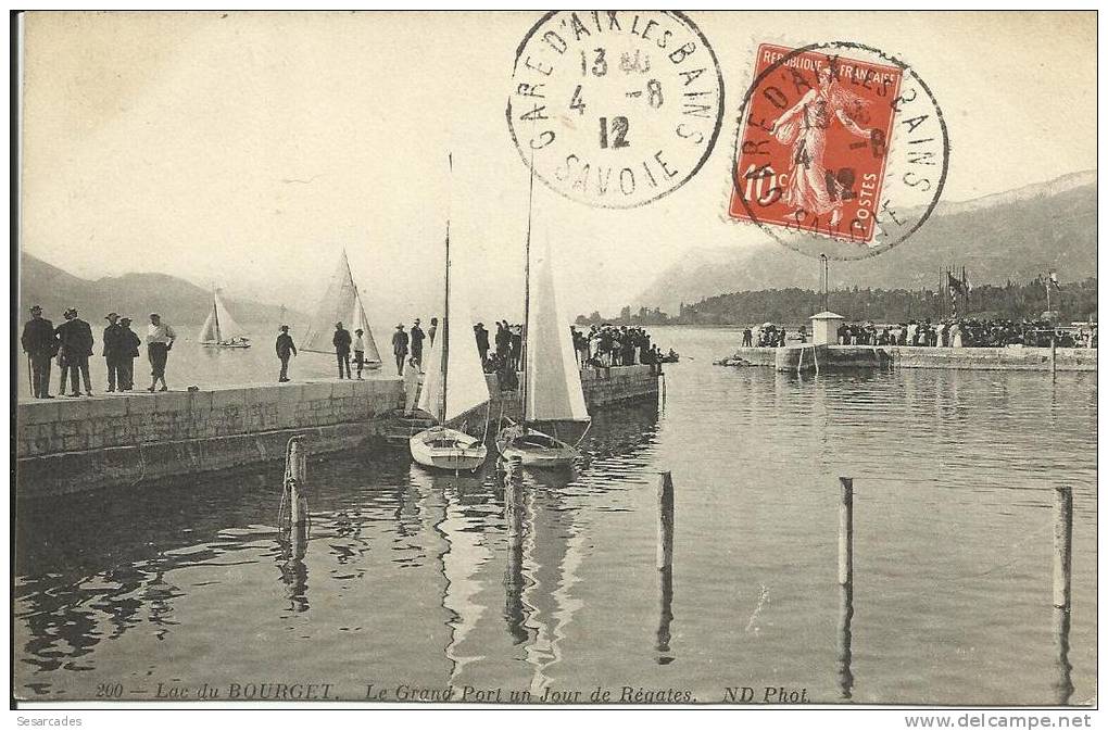 LAC DU BOURGET, LE GRAND PORT UN JOUR DE RÉGATES. ND. PHOT. SCAN R/V - Le Bourget Du Lac