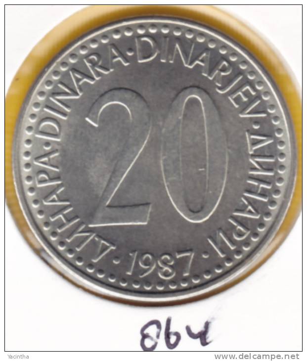 @Y@   Joegoslavië  20 Dinar  1987    (864) - Jugoslawien