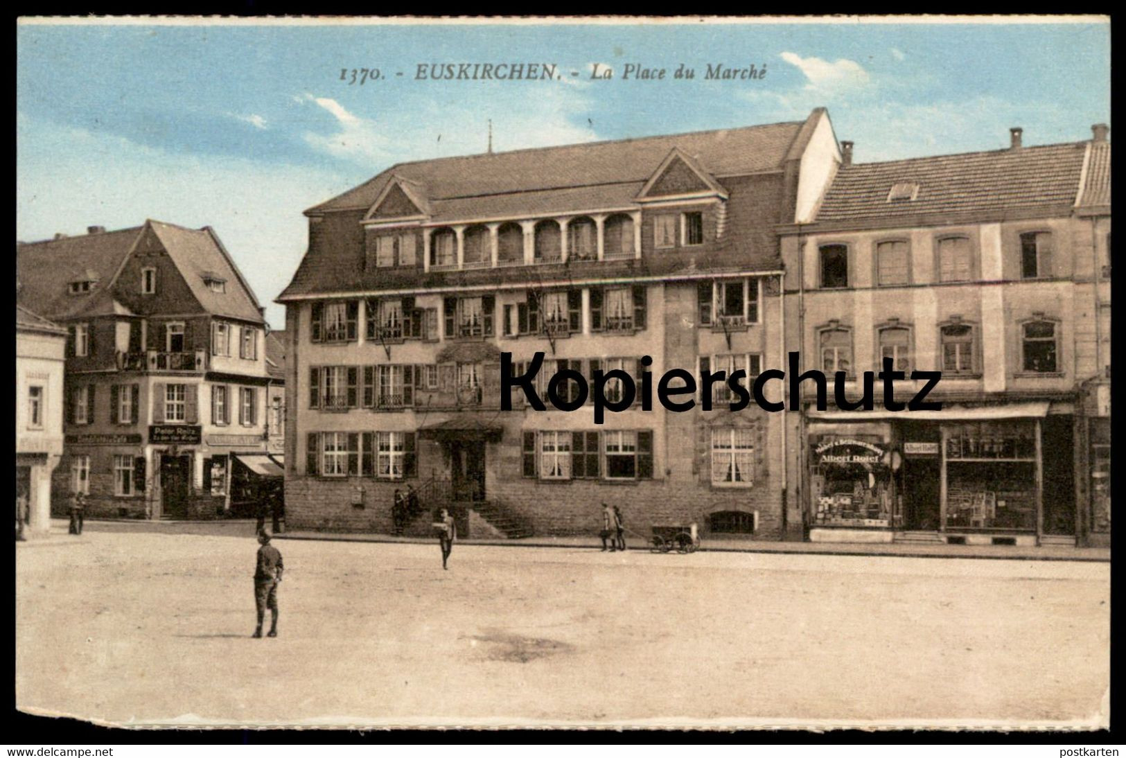 ALTE POSTKARTE EUSKIRCHEN LA PLACE DU MARCHÉ GASTSTÄTTE PETER REITZ GESCHÄFT ALBERT ROLET Market Marktplatz Cpa Postcard - Euskirchen