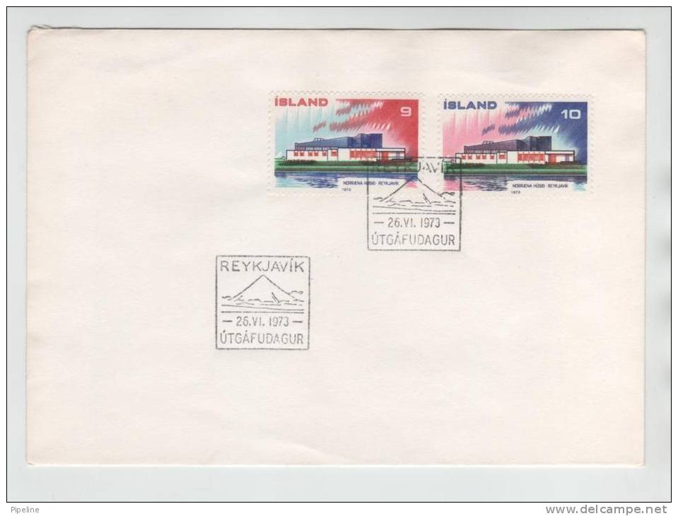 Iceland FDC Nordic House Reykjavik 26-6-1973 - FDC