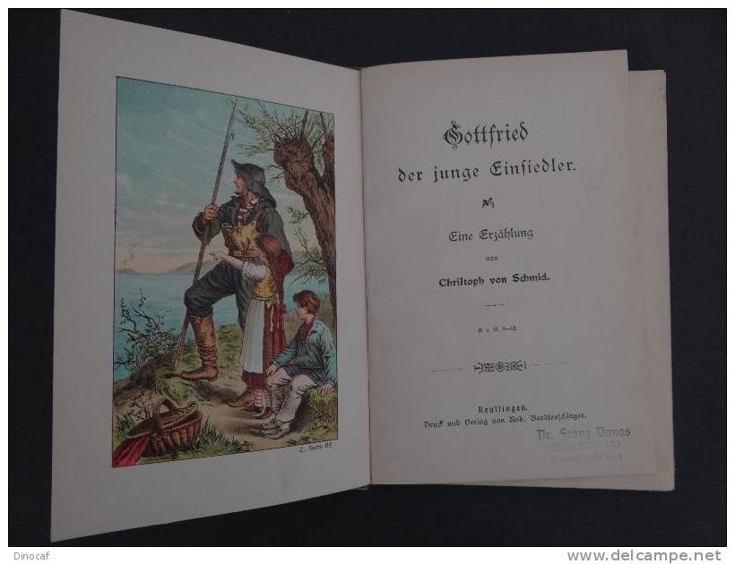 "Gottfried Der Junge Einsiedler" Bardtenschlager, Reutlingen O.J. (um 1900) 80 Seiten Mit 3 Farbtafeln - Altri & Non Classificati