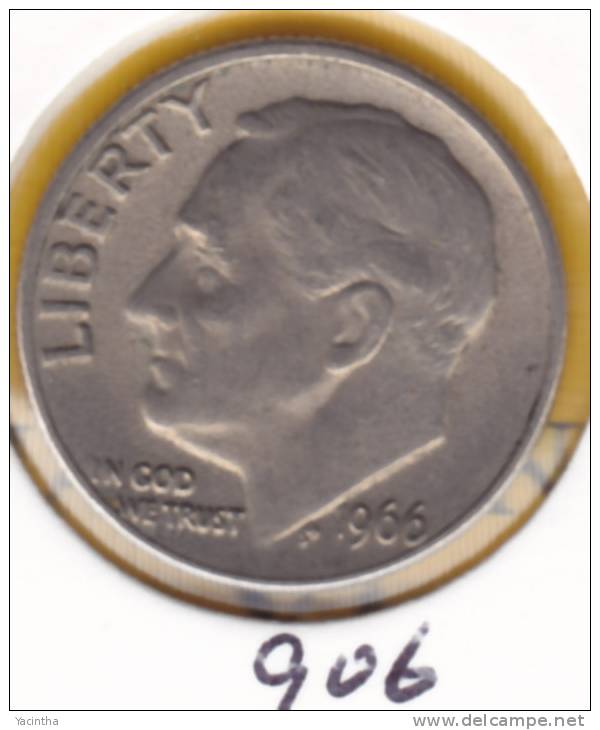 @Y@  USA   1 Dime  1966    (906) - 1916-1945: Mercury (kwik)