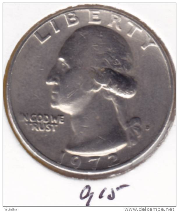 @Y@  USA   1/4 Dollar  Quarter   1972    (915) - 1932-1998: Washington