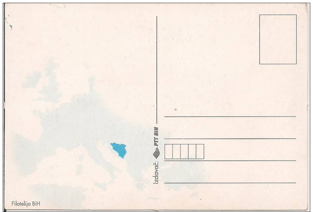 BOSNIA AND HERZEGOVINA .  POSTCARD STAMPS HAGADA JEWISH JUDAICA - Timbres (représentations)