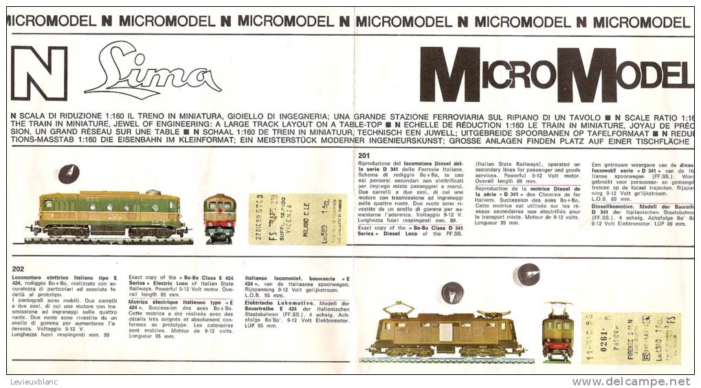 Trains électriques/Catalogue/LIM A Micro Model/Années Soixante                      VOIT18 - Altri & Non Classificati