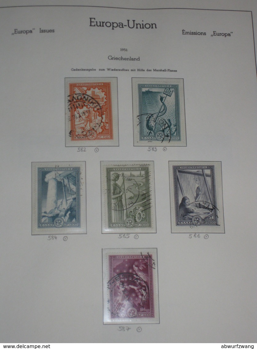 Europa Union CEPT 1949-1971 - Komplette Top-Sammlung Incl. Vor-/Mitläufer **/ʘ Postfrisch/gestempelt Auf Leuchtturm SF - Collections