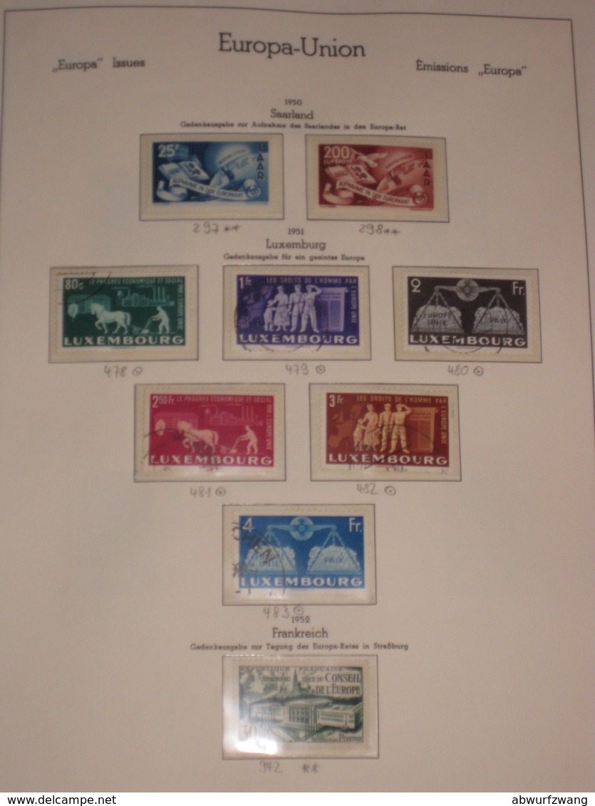 Europa Union CEPT 1949-1971 - Komplette Top-Sammlung Incl. Vor-/Mitläufer **/ʘ Postfrisch/gestempelt Auf Leuchtturm SF - Collezioni