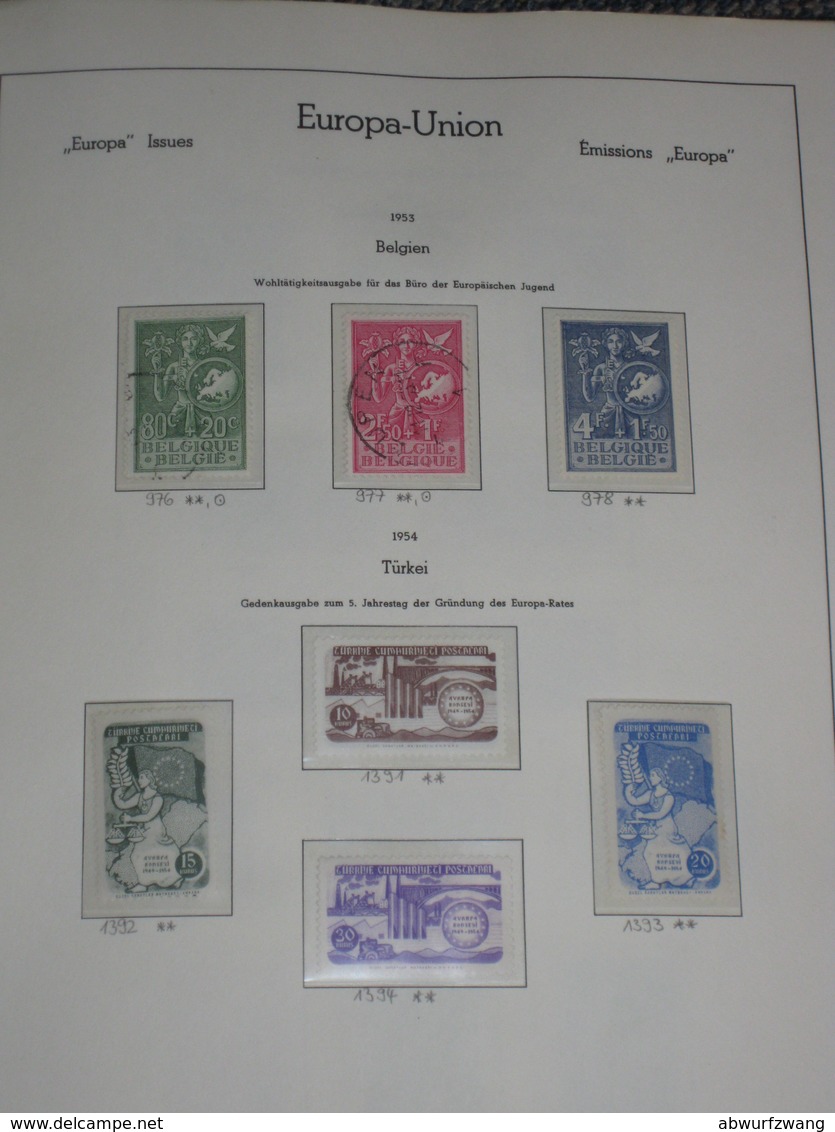 Europa Union CEPT 1949-1971 - Komplette Top-Sammlung Incl. Vor-/Mitläufer **/ʘ Postfrisch/gestempelt Auf Leuchtturm SF - Collections