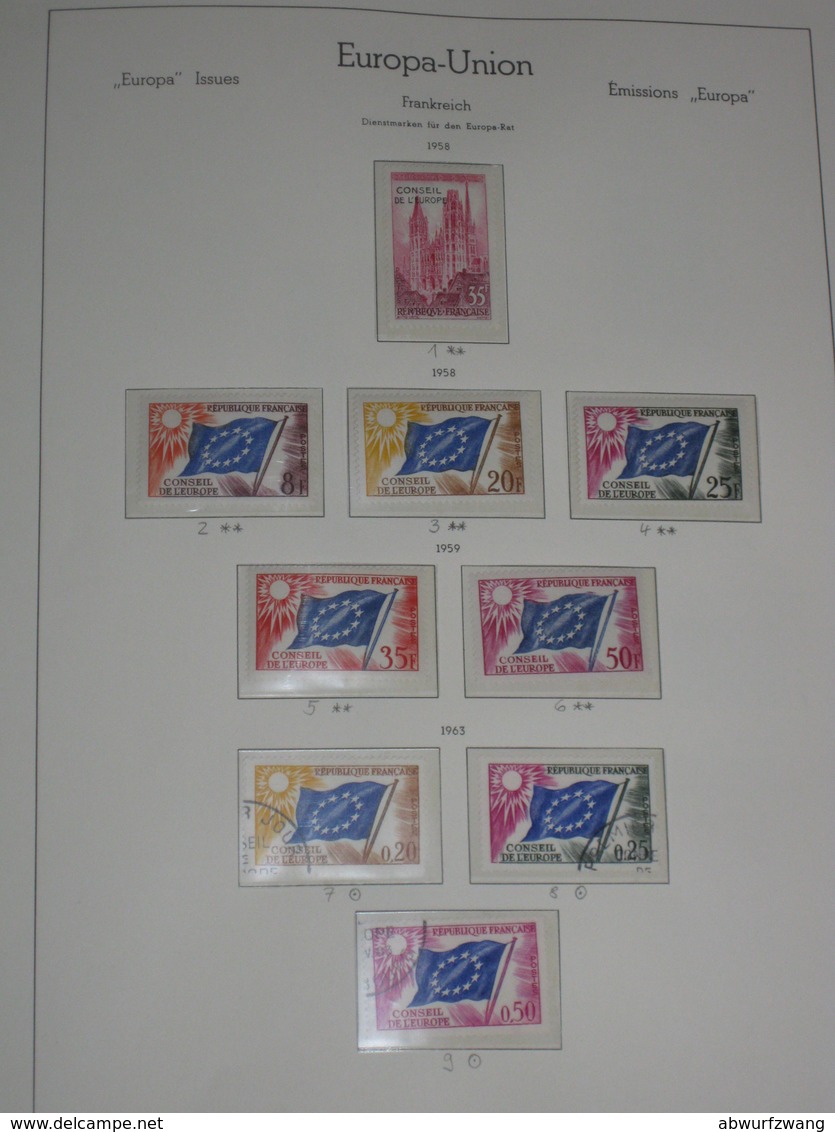 Europa Union CEPT 1949-1971 - komplette Top-Sammlung incl. Vor-/Mitläufer **/ʘ postfrisch/gestempelt auf Leuchtturm SF