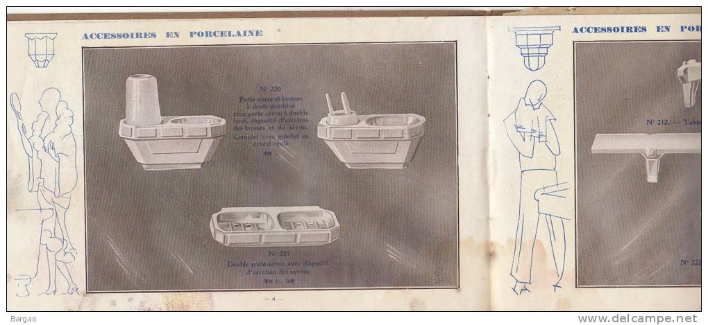 Catalogue CERALUX Accessoire En Porcelaine Pour Salle De Bain Cuisine Toilette Lampe Applique ... - Documents Historiques