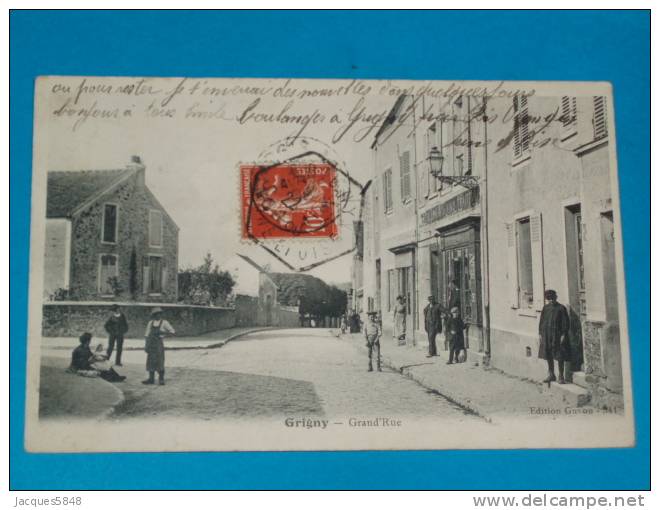 91) Grigny - N° 341 - Grand'rue - Année 1908  -  EDIT - Guvon - Grigny