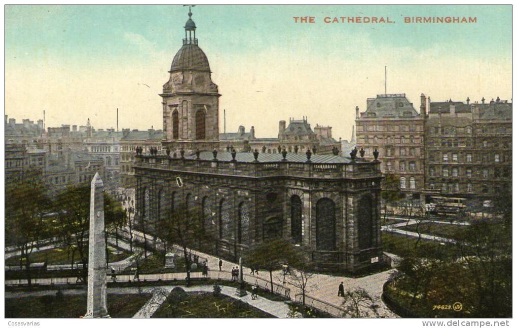 BIRMINGHAM THE CATHEDRAL- OLD ENGLISH POSTCARD - UNCIRCULATED -VALENTINE´S - Birmingham