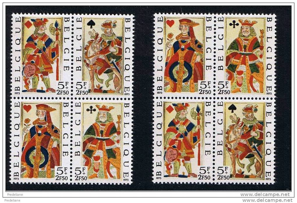 KAARTEN/CARTES 2 BLOKKEN VAN 4/2 BLOCS DE 4 - COB : 1695/98 - 1973*** - Unused Stamps