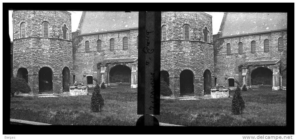 Belle Plaque Stereo Début De Siècle Saint Bavon à Gand - Glasplaten