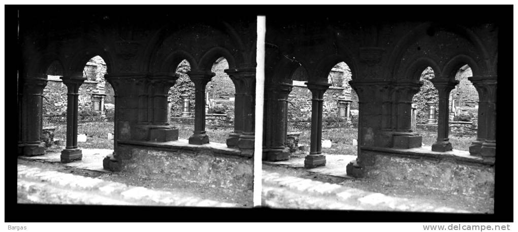 Belle Plaque Stereo Début De Siècle Saint Bavon à Gand - Glasplaten