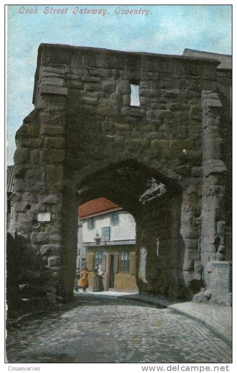 COVENTRY Cook Street Gateway - OLD ENGLISH POSTCARD - UNCIRCULATED - Jarolds´series - Coventry