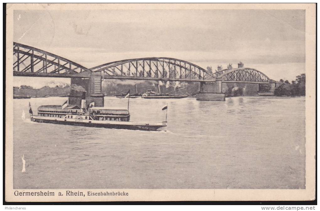 CPA - (Allemagne) Germersheim A. Rhein, Eisenbhanbrucke - Germersheim