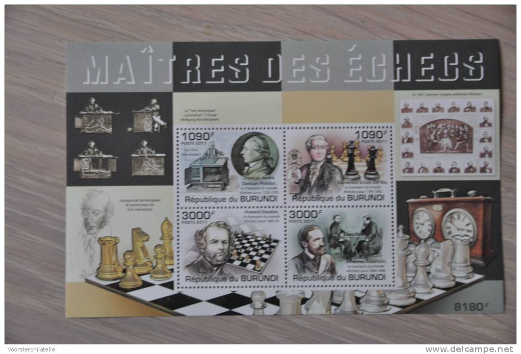 M 10 ++ BURUNDI 2011 SCHAKEN SCHACH CHESS POSTFRIS MNH - Neufs