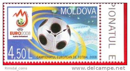 Moldova, Stamp, UEFA / European Football Championship 2008 - Europei Di Calcio (UEFA)