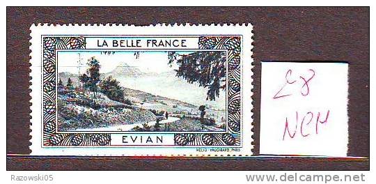 FRANCE. TIMBRE. VIGNETTE. CINDERELLA. LA BELLE FRANCE......EVIAN. HAUTE SAVOIE. 74. - Tourism (Labels)