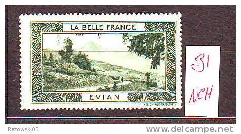 FRANCE. TIMBRE. VIGNETTE. CINDERELLA. LA BELLE FRANCE......EVIAN. HAUTE SAVOIE. 74. - Toerisme (Vignetten)