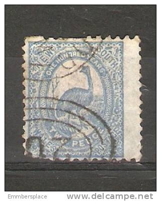 NEW SOUTH WALES - 1888 CENTENARY ISSUE 2d BLUE (EMU) USED - Used Stamps