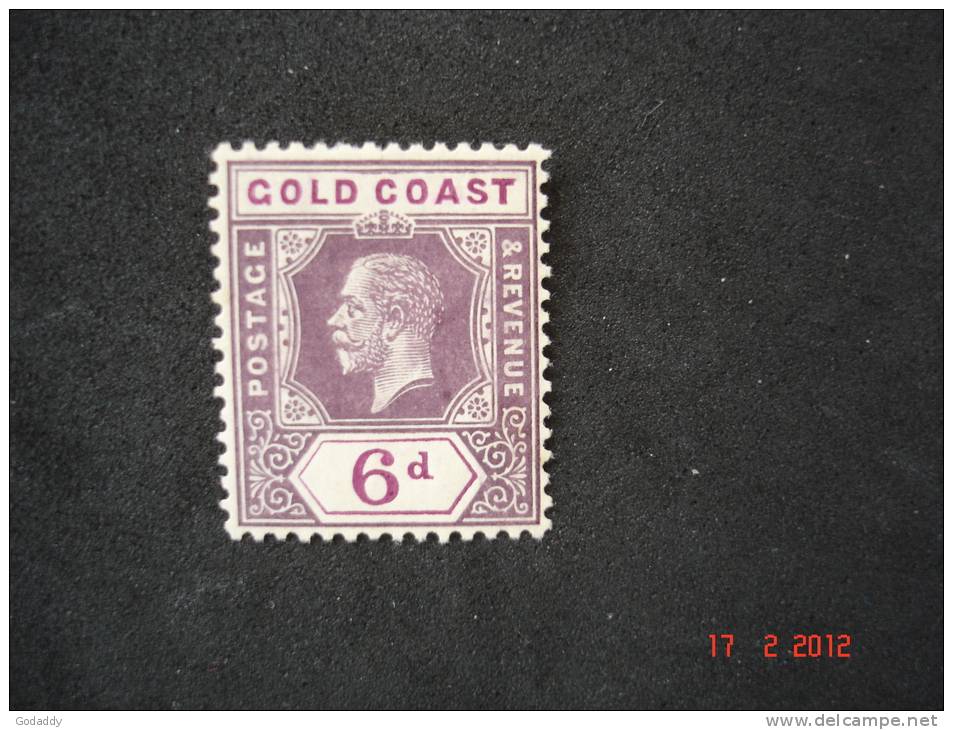 Gold Coast 1913  K.George V     6d    SG78   MH - Gold Coast (...-1957)