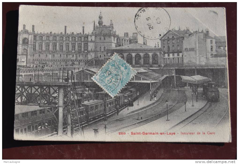 Saint-Germain-en-Laye, Intérieur De La Gare, Animée, Trains - St. Germain En Laye