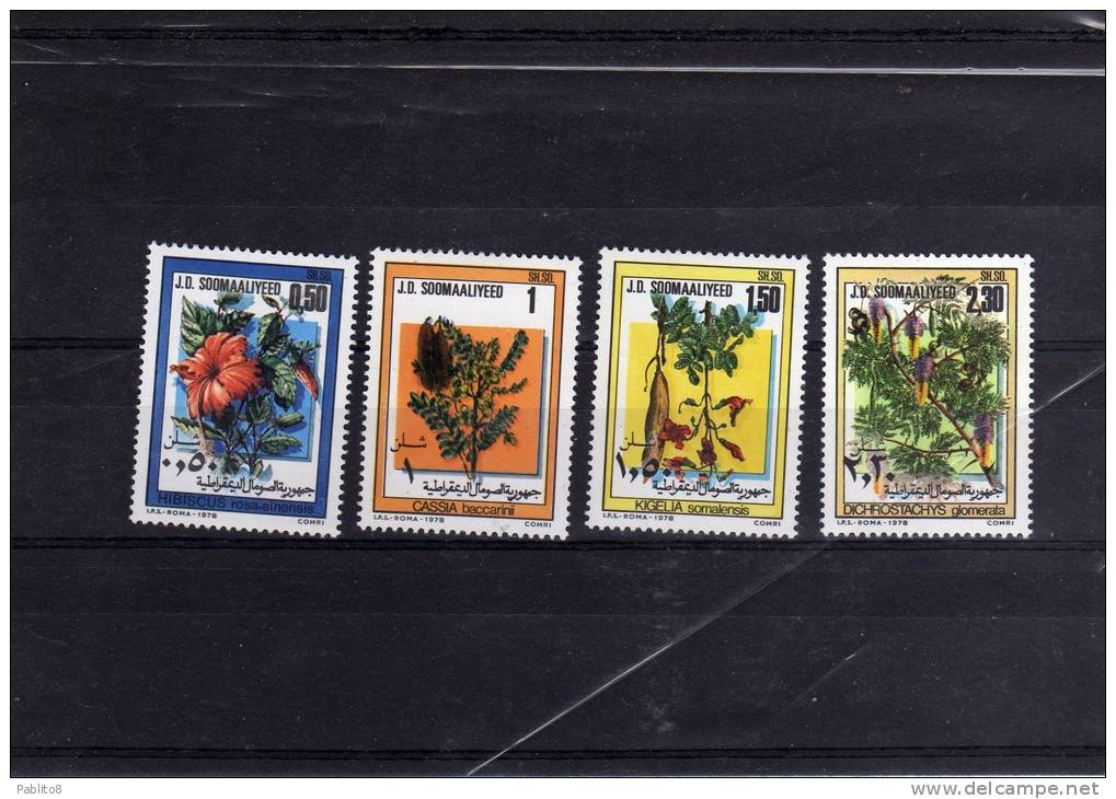 SOMALIA SOOMAALIYEED 1978 FLOWERS FLORA PROTECTION - FIORI PROTEZIONE FLORA - FLEURS MNH - Somalia (1960-...)