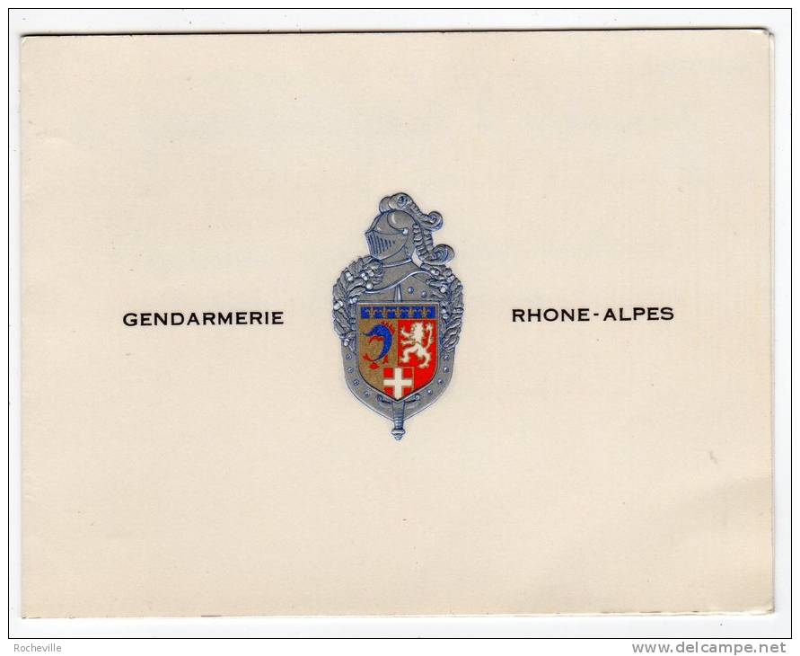 Bristol De Voeux-Gendarmerie Rhone-Alpes-1973- Blason-insigne Et  Photos Illustrations Activités-scan Recto-verso - Polizei