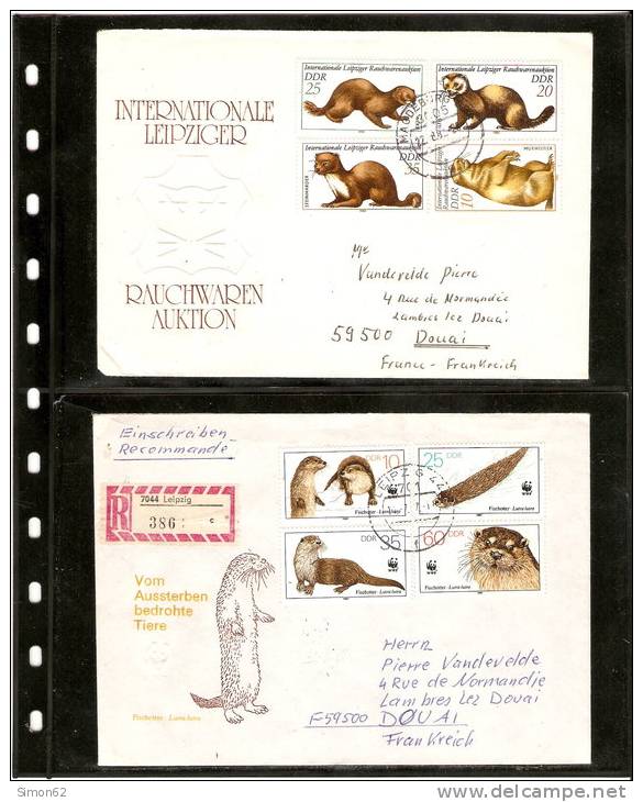 ALLEMAGNE FAUNEanimaux A Fourrure Timbres Sur Enveloppes Ayant Circulées - Roedores