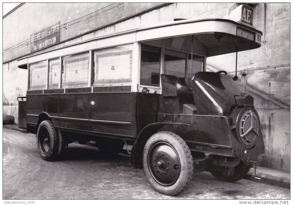 PHOTO: - SCHNEIDER 1925 S.T.C.R.T - LIGNE AE MONTSOURIS - REGIE AUTONOME DES TRANSPORT PARISIENS - 75 PARIS - Transport Urbain En Surface