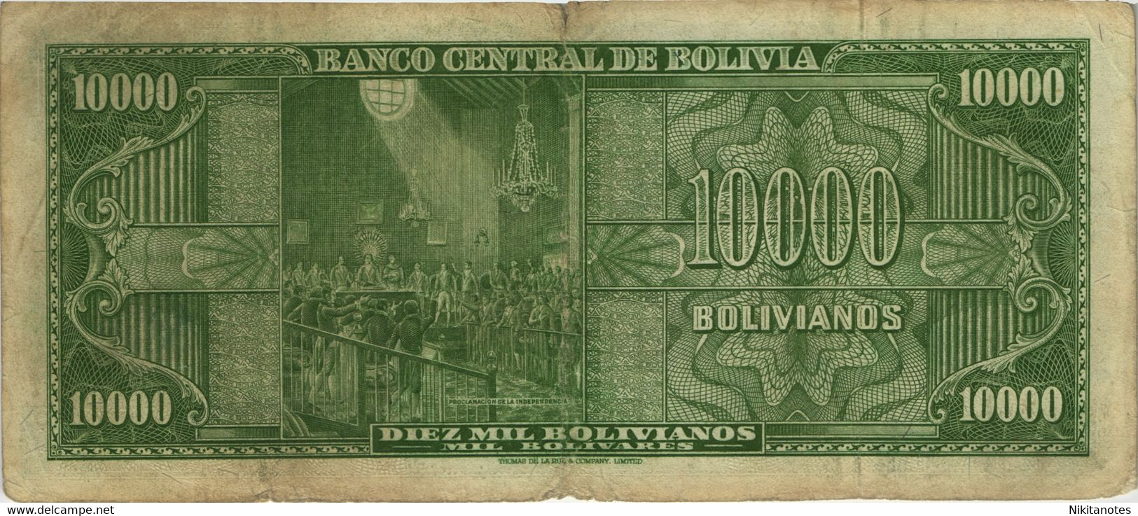 Bolivia Pk 146 10.000 Bolivianos L. 1945 Fine - Bolivia