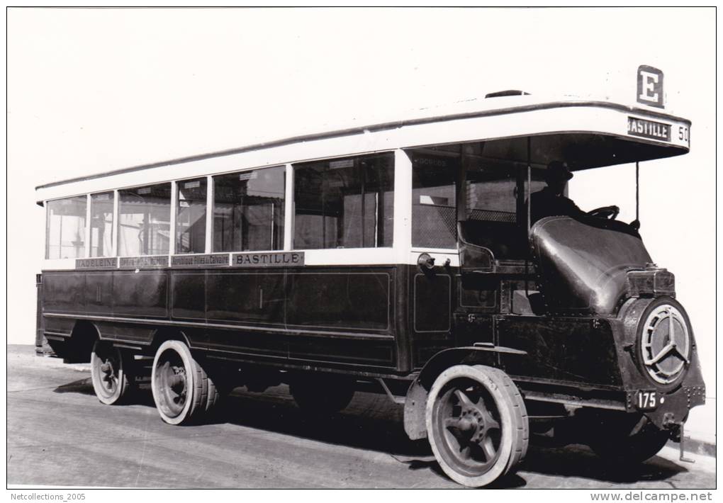 PHOTO: SCHNEIDER 6 ROUES 1922-1938 - SCHNEIDER H6 LIGNE E BASTILLE - REGIE AUTONOME DES TRANSPORT PARISIENS - 75 PARIS - Transport Urbain En Surface