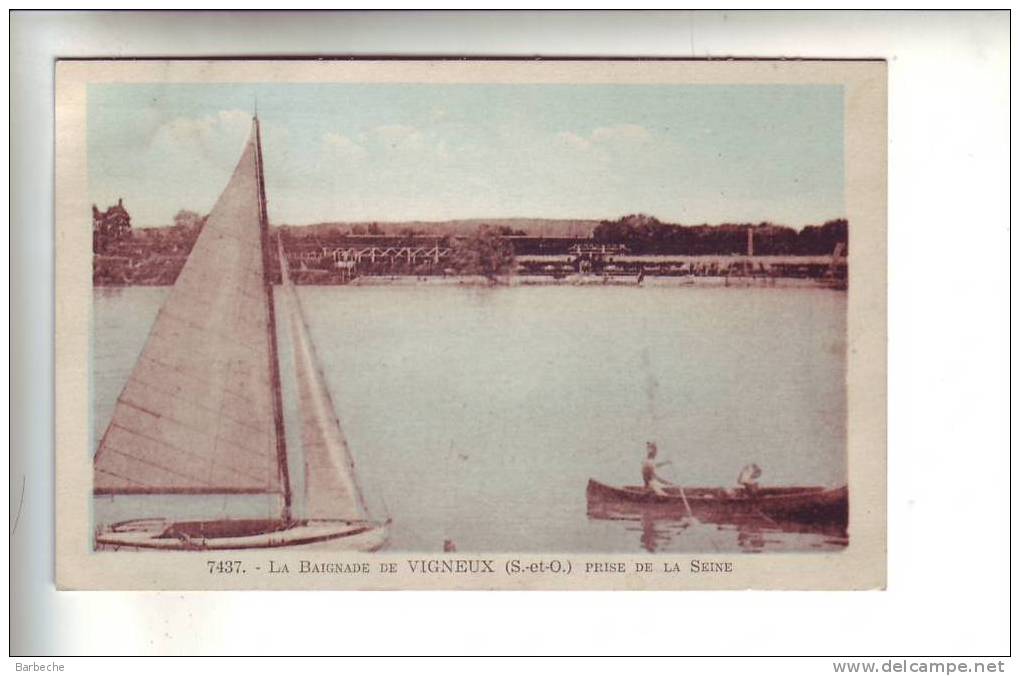 91.- La Baignade De VIGNEUX .- Prise De La Seine - Vigneux Sur Seine