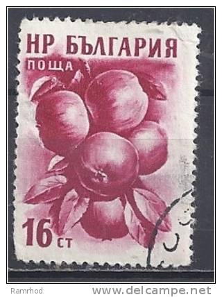 BULGARIA 1956 Fruits - 16s - Dark Red (Apples)  FU - Gebraucht