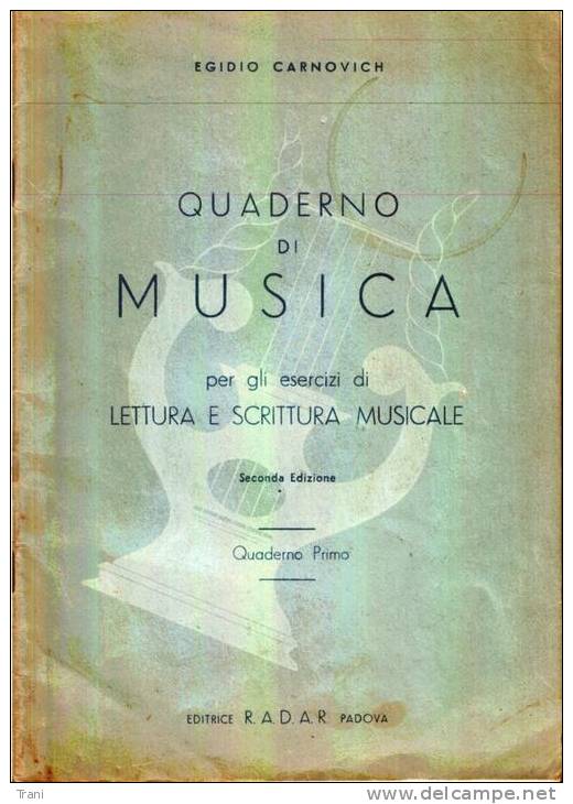 QUADERNO DI MUSICA - Anno 1960 - Sonstige & Ohne Zuordnung