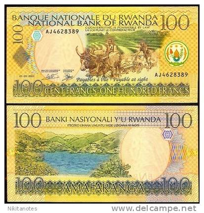 RWANDA 100 FRANCS 2003 P29 UNCIRCULATED - Rwanda