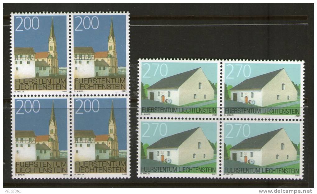 LIECHTENSTEIN 2007  MONUMENTS BLOC DE 4   YVERT N°  NEUF MNH** - Ungebraucht