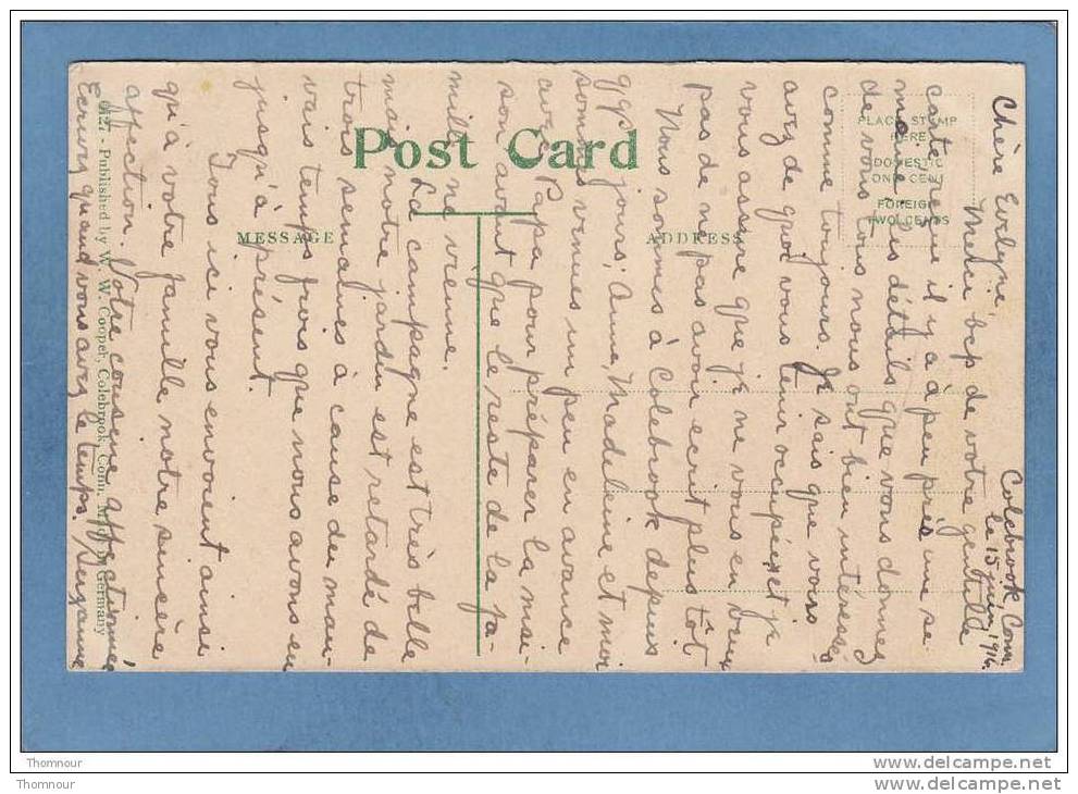 COLEBROOK  -  Tunxis  Falls  -  1916  -  BELLE CARTE  - - Other & Unclassified