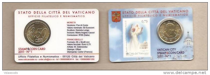 Vaticano - Stamp&Coin Card -Beatificazione Di Papa Giovanni Paolo II° - 2011 - Vaticano (Ciudad Del)