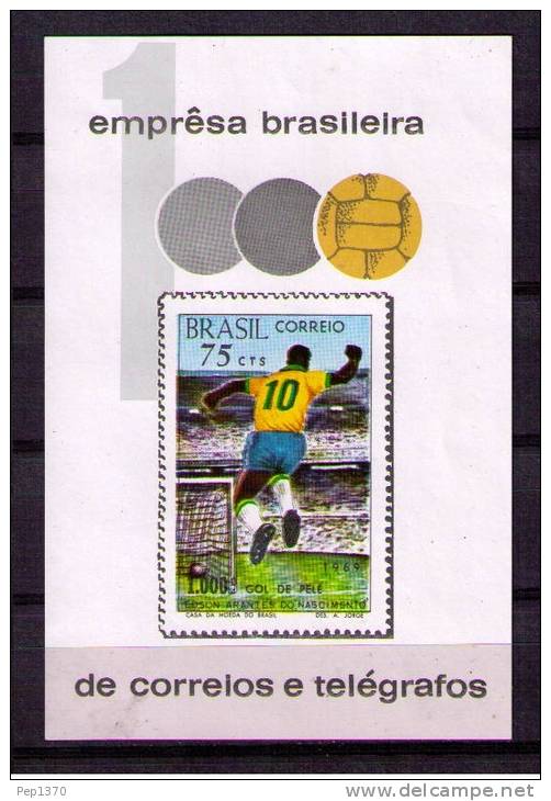 BRASIL 1969 - GOL NUMERO 1000 DE PELE - BLOCK SIN DENTAR - YVERT BLOCK 24 - Ungebraucht