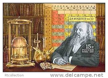 Russia 2009 - 175th Birth Anniversary Of D.I. Mendeleev Scientist Chemist Sciences Famous People MNH Michel Bl117 (1534) - Chemistry