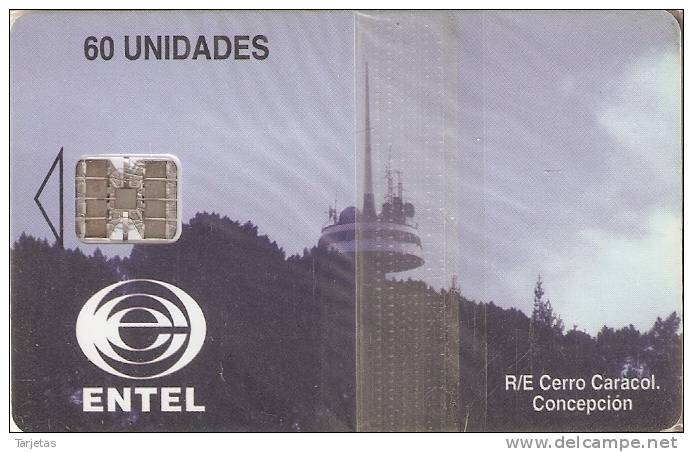 TARJETA DE CHILE DE EL CERRO CARACOL   (NUEVA-MINT) ANTENA TELECOMUNICACIONES - Chile