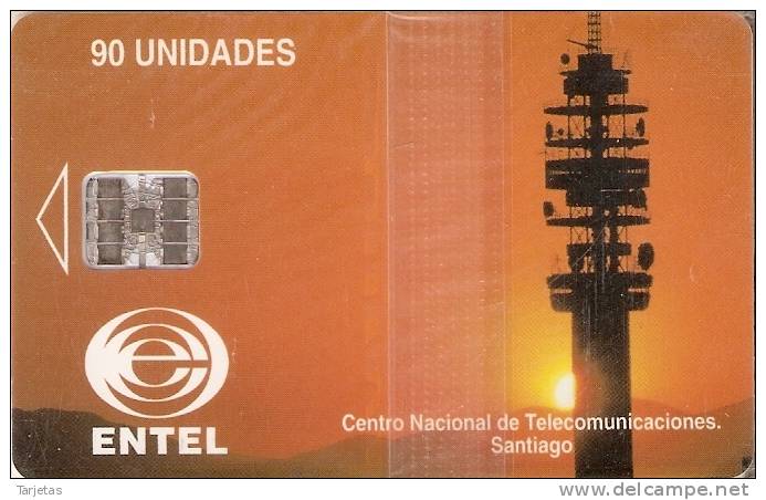 TARJETA DE CHILE DE CENTRO NACIONAL DE SANTIAGO(NUEVA-MINT) ANTENA TELECOMUNICACIONES - Chile