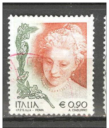 ITALIA ITALY STAMPS 2004  LA DONNA NELL´ARTE 5° EMISSIONE DA 0,90  SASSONE 2730 USATI DI QUALITA ´ BOLLI NITIDI - 2001-10: Usati