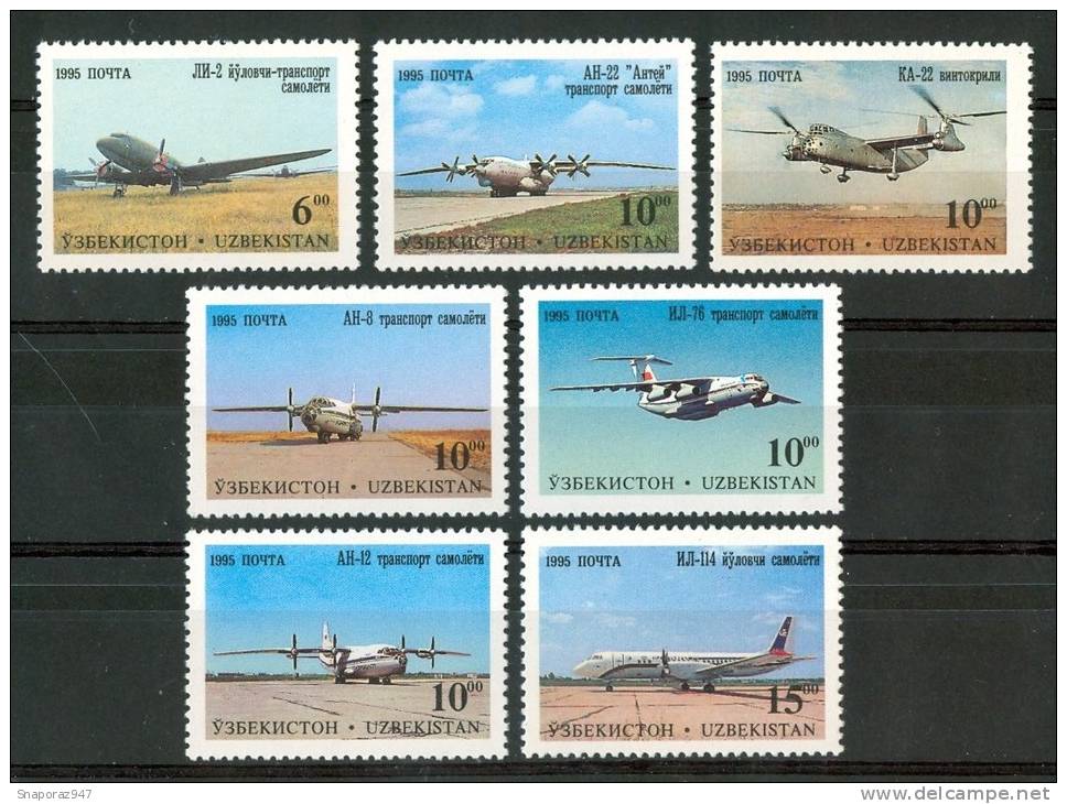 1995 Uzbekistan Aerei Aircraft Avion Set MNH** B416 - Uzbekistan