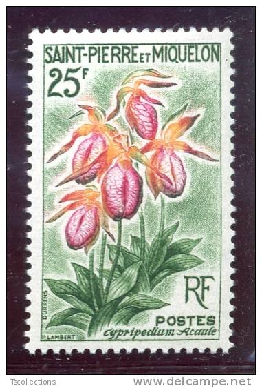 Saint Pierre Et Miquelon N°362 Cypipredium Acaule - Unused Stamps