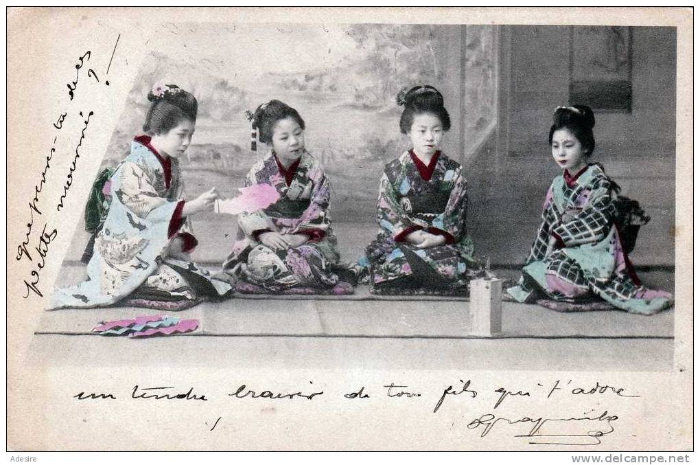 Japanische Junge Hübsche Frauen, Karte Um 1900, Beschrieben Aber Nicht Gelaufen - Sonstige & Ohne Zuordnung